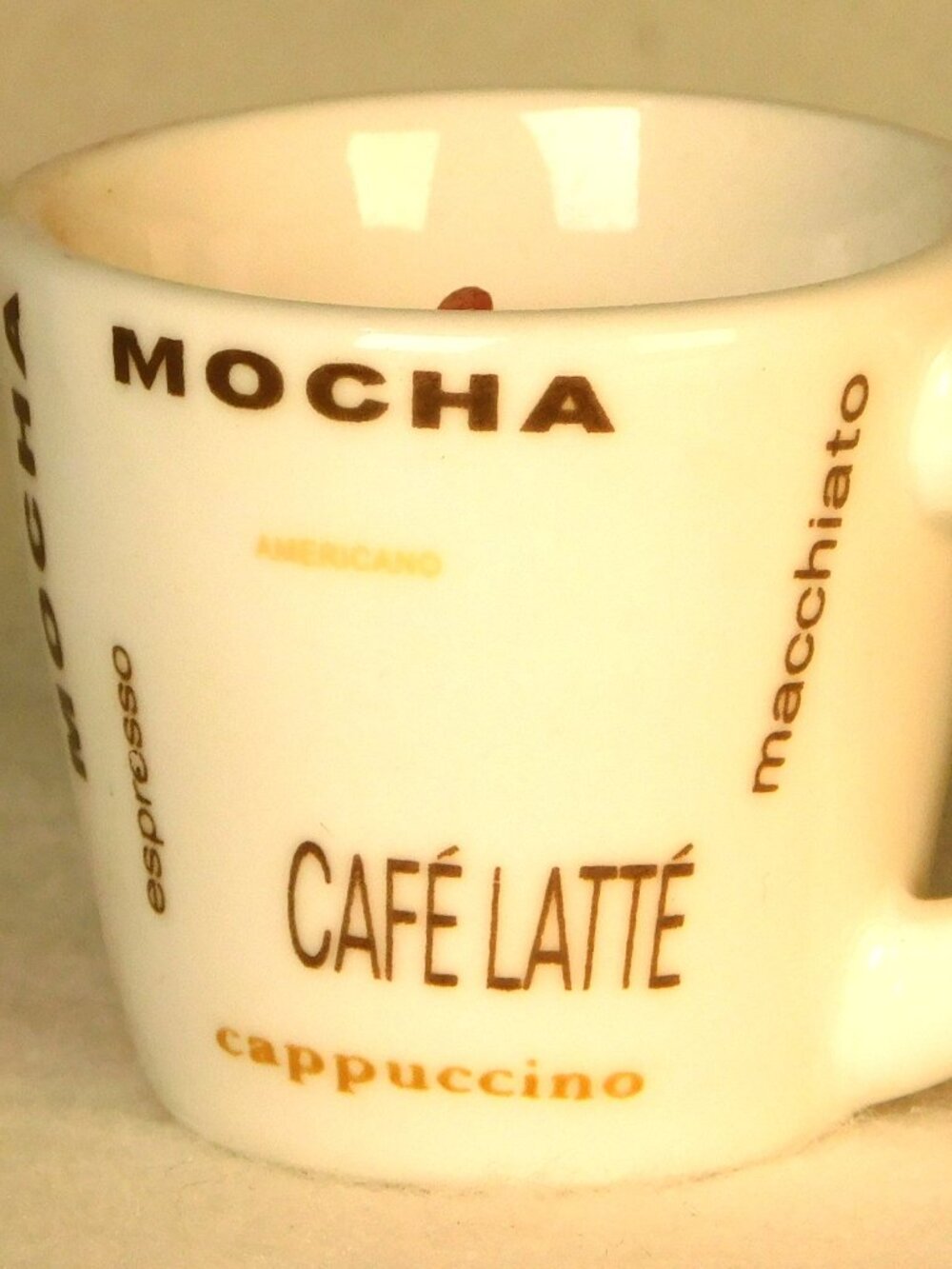 Mini Espresso 3 oz Cup w/Candle Coffee Cafe Latte Mocha Americano Mug Greenbrier